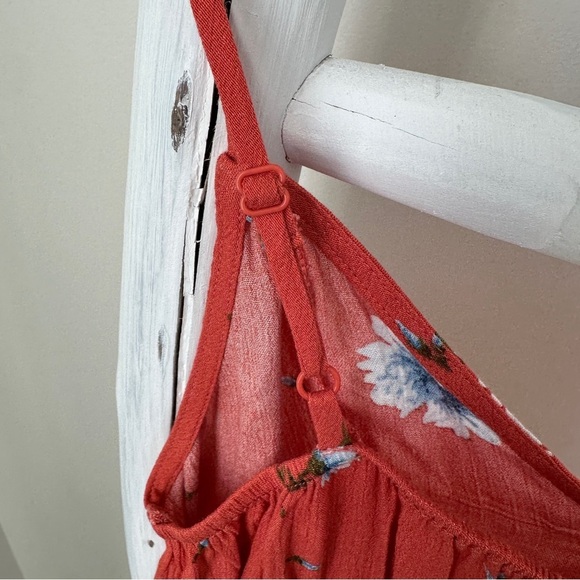 Hiatus Red and White Floral Lightweight Sundress Size Small - Picture 3 of 9